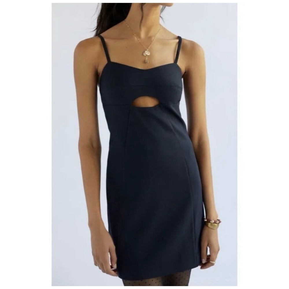 New Anthropologie Mare Mare Navy Cut-Out Shift Mini Dress